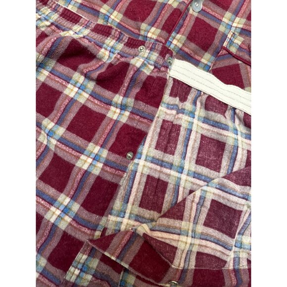 Andover Trail Mens XL Red Plaid 100% Cotton Flannel Pajama Set With Top & Bottom - Picture 5 of 5